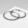 Classic-rings "Classic" new d = 5 cm, black color in silver