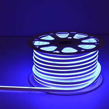 Flexible neon General, 16x16 mm, 50 m, LED/M-12-SMD2835-220V, 9.6 W/m, IP67, blue
