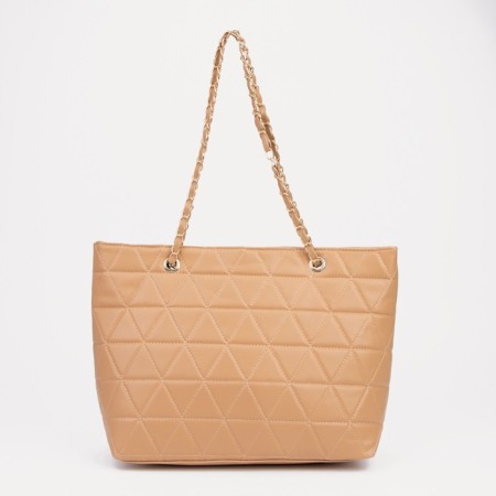 Zipper bag with lightning, beige color