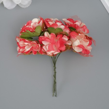 Decorative flower for the creativity of "chrysanthemum" red-white