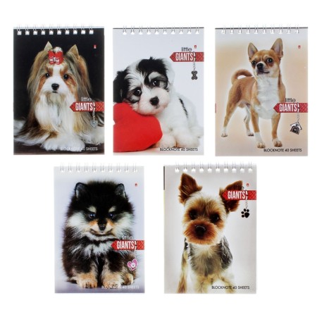 Notepad A6, 40 sheets on the crest of the "dog", cover of laminated cardboard, mix