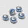 Busina "Pearl Waltz", the color is white and blue in silver