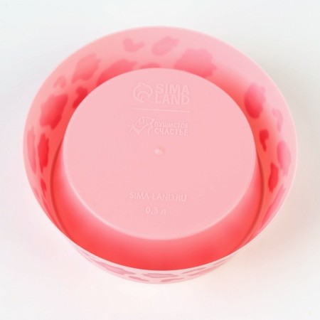 Plastic bowl “leopard”, pink, 300 ml-6