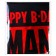 Foiled ball 18 "Happy B-Day Man" star