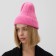 Women's hat minku with lapel, size 54-56, pink color