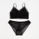Lower linen women: top and panties, black color, size 42-44
