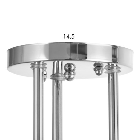 Chandelier "Nora" 3x60W E27 chrome 52x52x26cm-6