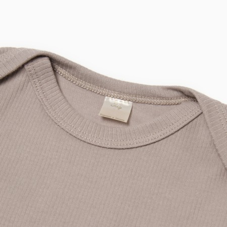 Body baby with long sleeve, gray color, height 80-1