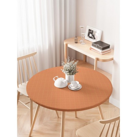 The tablecloth "Corner rectangles", round, oxford, elastic band, size 120x120 cm, diameter 75-100 cm-2