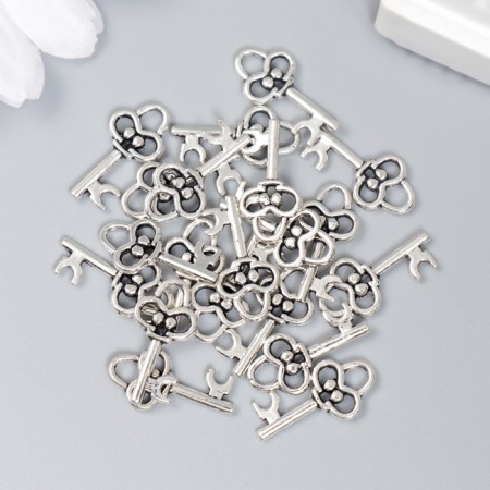 Metal decor "Clay with heart" 2x0.8 cm-2