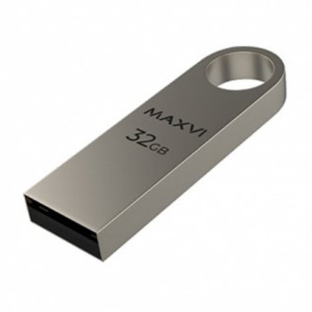 USB flash drive 32 GB MaxVi MK Metallic Silver Monolith, metal / FD32GBUSB20C10MK-1