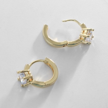 Xuping rings deja vu, white color in gold, d = 1.3 cm-2