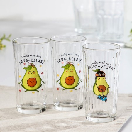 A set of glasses "Avocado", 230 ml, 3 pcs, Mix drawing-4