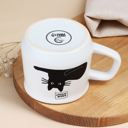 Ceramic mug “What cookies?”, 380 ml, white color-2