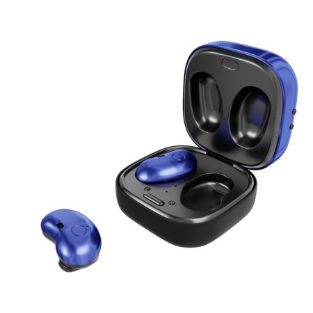 Headphones More Choice BW22S, TWS, wireless, vacuum, BT 5.1, 200mach, microphone, blue-1