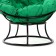 Armchair "Papasan" mini, with a green pillow, 81x68x77cm, mix