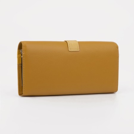 Women's wallet on magnets, yellow color-1
