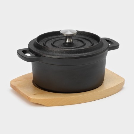 Cast iron pan with a Magma “Khotan” lid, 750 ml, 18.6 × 14 × 7 cm-3