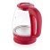 Electric kettle Brayer BR1045RD, glass, 1.8 l, 2200 watts, auto shutdown, red