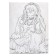 Picture on numbers on canvas with a subframe "Girl with rabbits", 40 x 50 cm