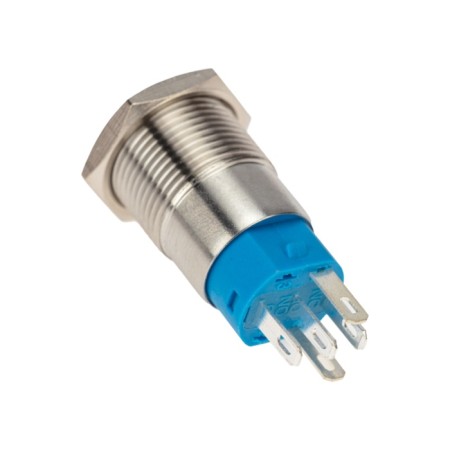 Anti-Vandal button Ø16 250V B/Fix (5C) OFF- (ON)/ON- (OFF) Flat submarine/Red Power (A-16-F5)-1