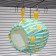 Suspended tunnel-house "bananas", 18 x 14 x 14 cm