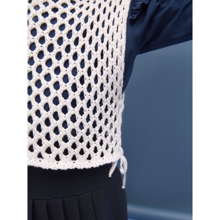 Knitted children's vests Amarobaby Mesh, height 134 cm, white color-8