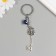 Keychain from the evil eye Metal "key with a lion" 2.5x6.2 cm