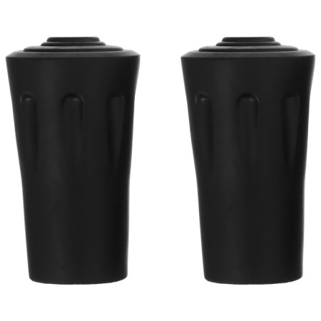 A set of protective caps for tracking sticks, ribbed, 2 pcs., Black color-6