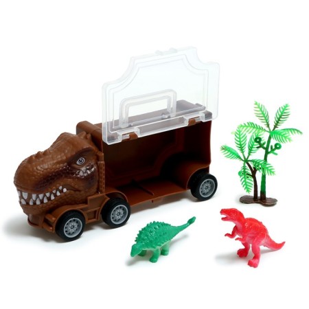Dino truck set, 3 pcs, with dinosaurs-8