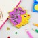 Stencils for drawing "animals", drawing is glued