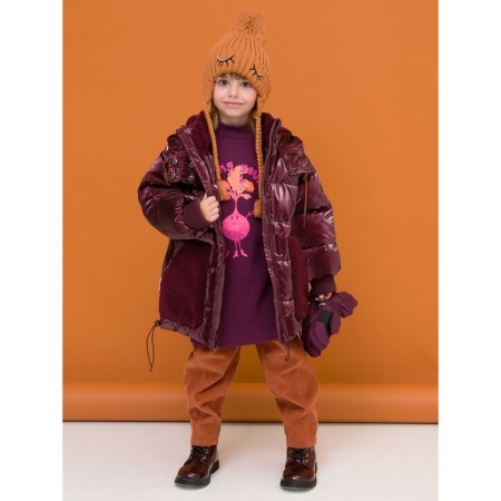Sweep for girls, height 104 cm, burgundy color-6