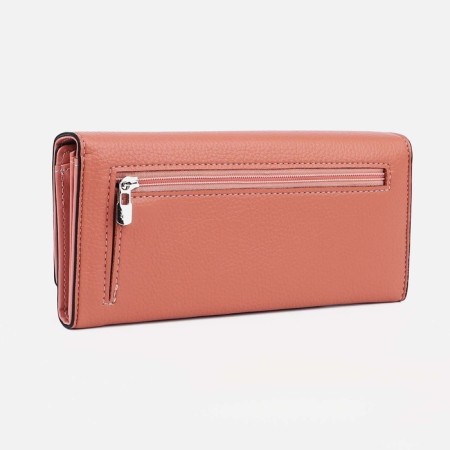 Women's wallet on magnets, pink color-1