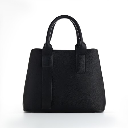 Women's bag with lightning, textura, average size, black color