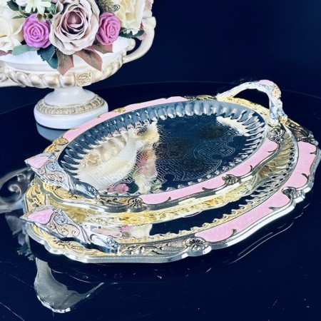 Set of trays Lenardi, oval, 2 pcs