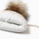 Children's hat with insulation, rr 35-40, milk color
