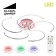 Ceiling chandelier Citilux "Dzhemini" CL229251E, 60x60x13 cm, 5x12W, LED, Gray color.