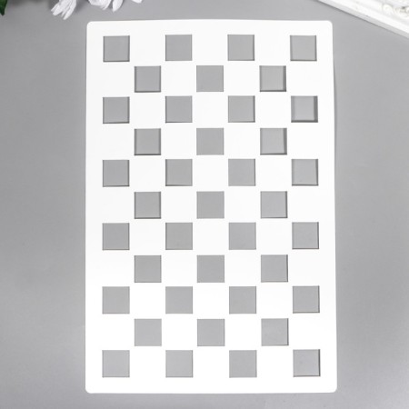 Plastic stencil "Chessboard" 24x16 cm