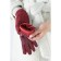 Gloves are female, dimensionless, without insulation, burgundy color