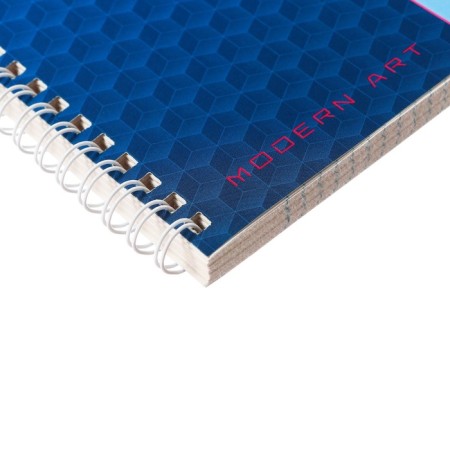 A4 notebook, 96 sheets in a cage on the crest GlassBoxes, cover Cover Cardboard, Block 55g/M2, 4v Mix-2