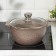 Pamper "Granite Brown", 3 l, d = 24 cm, h = 19.5 cm, glass cover, anti -stick coating, brown color