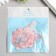 Decor for creativity Textile Embroidery "Butterfly Pink blue" 4.3x5.5 cm