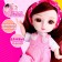 Fashionable hinge doll "Nova" in overalls