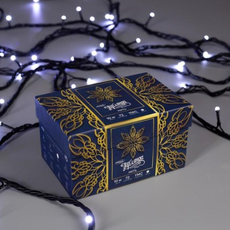 Garland “thread” 10 m, IP44, UMS, dark thread, 72 smd-led, white glow, 220 V-3