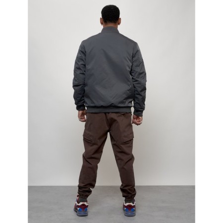 Male bomber, size 48, dark gray color-10