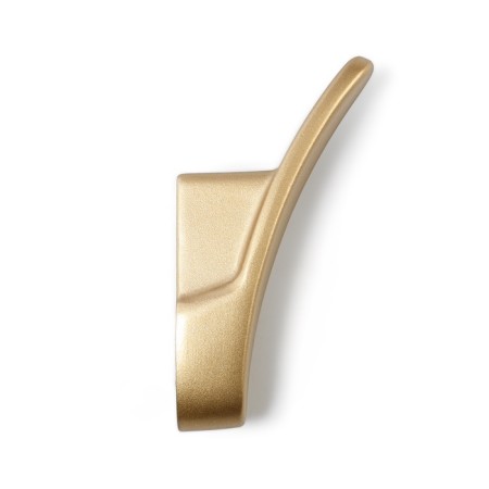 Furniture hook CAPPIO PLATE, one -rod, matte gold color-3