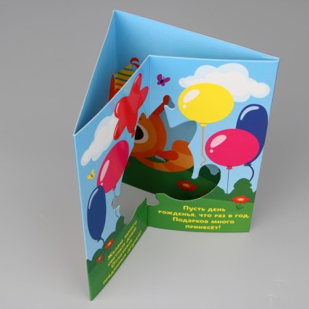 Volumetric postcard "Happy Birthday", cat, 12 x 18 cm-4