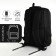 Youth backpack, 2 lightning departments, 4 pockets, with USB, black color
