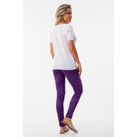 Female trousers, size 48, purple color-8
