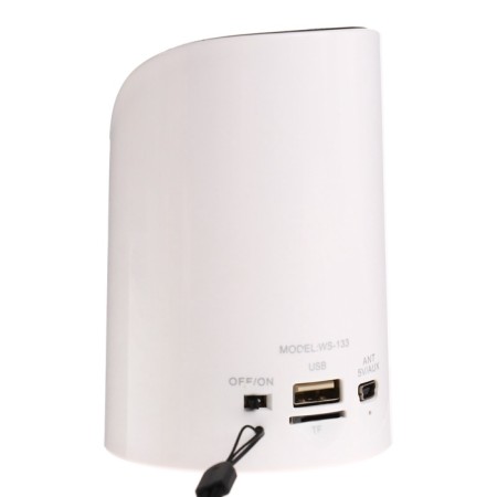 Portable column WS-133, 3 W, Microsd, FM, USB, White-3